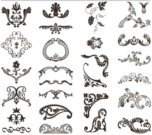 Free Flower Vector Ornaments Free Flower Vector Ornaments