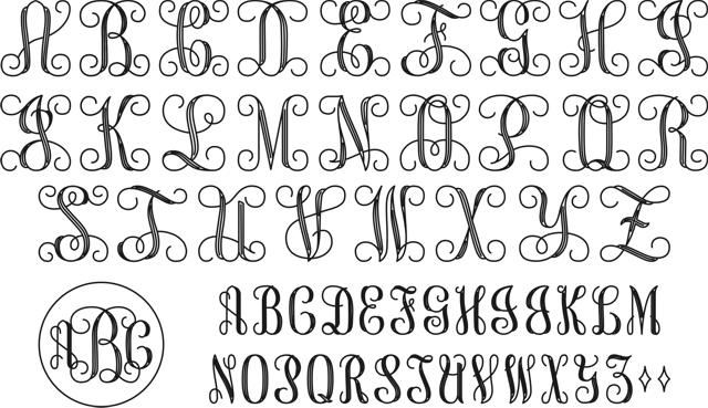 Free Interlocking Script Monogram Font Free Interlocking Script Monogram Font