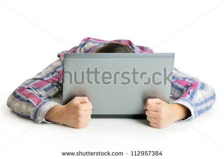Funny Frustrated with Computer