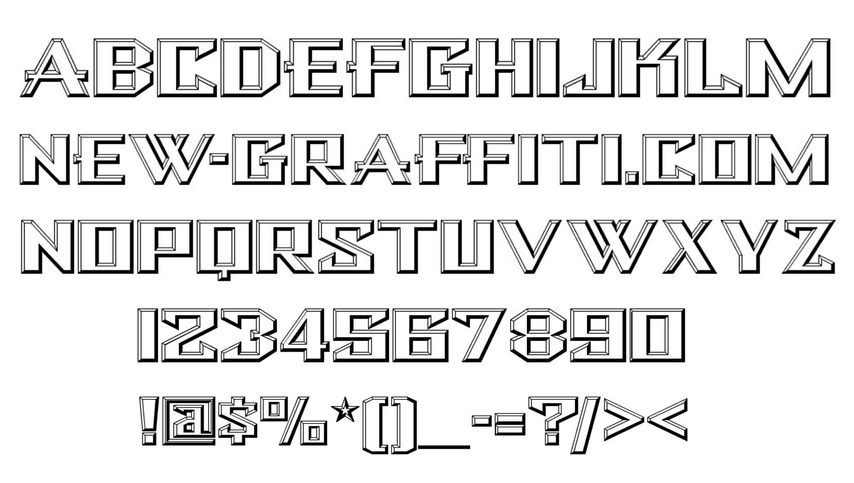 Graffiti 3D Style Fonts