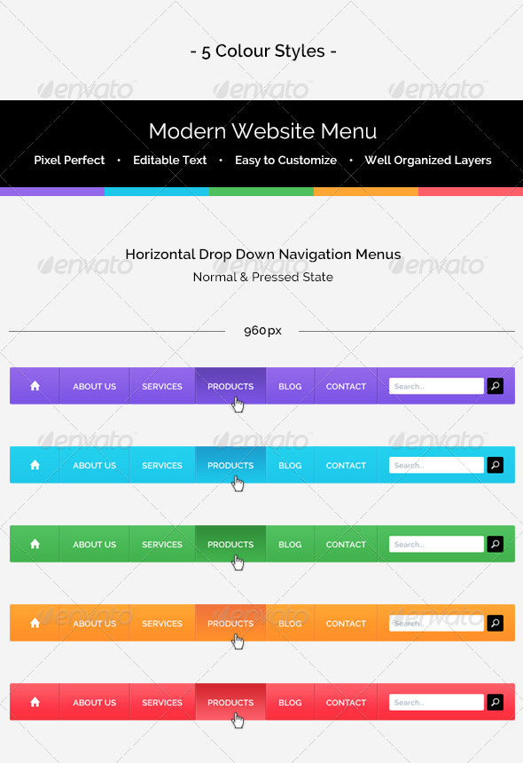 Graphic Design Website Menu Bar