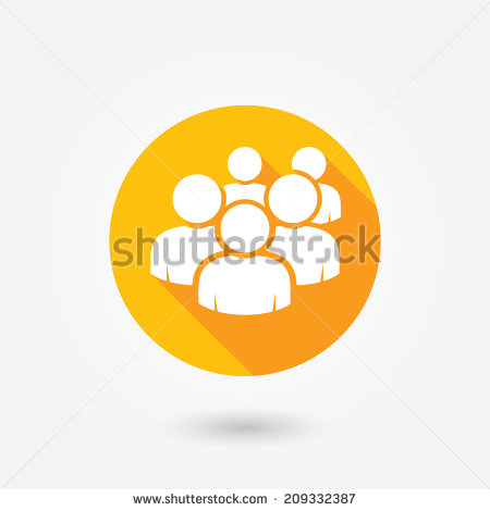 Group Icon Flat Vector White