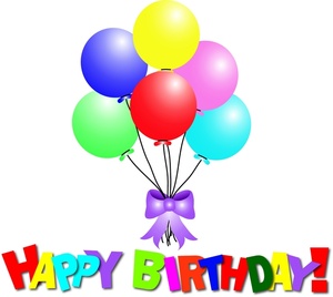 Happy Birthday Balloons Clip Art