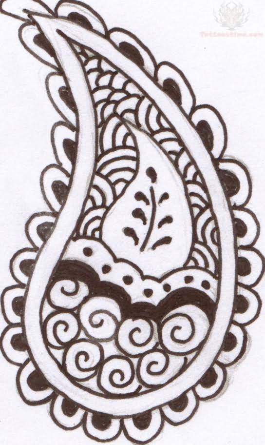 Henna Paisley Pattern Design