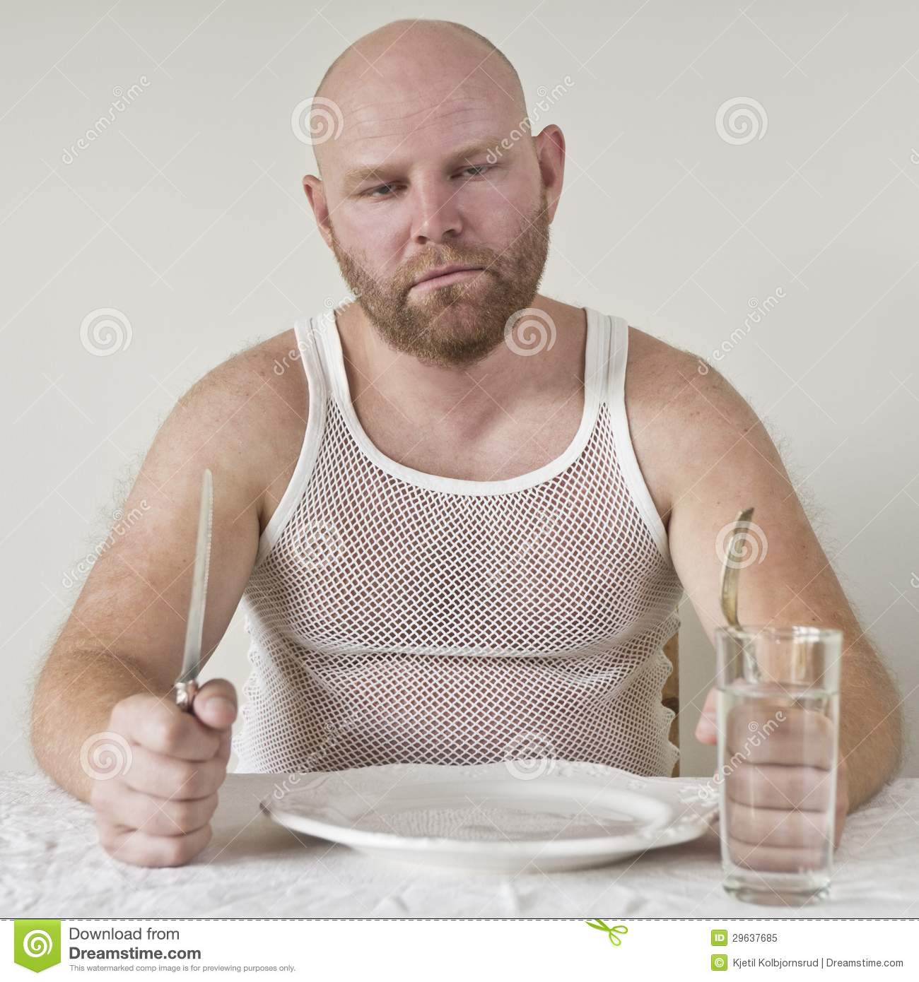 Hungry Man Stock Image