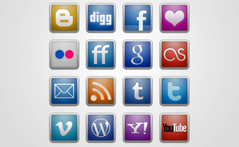 Individual Social Media Icons