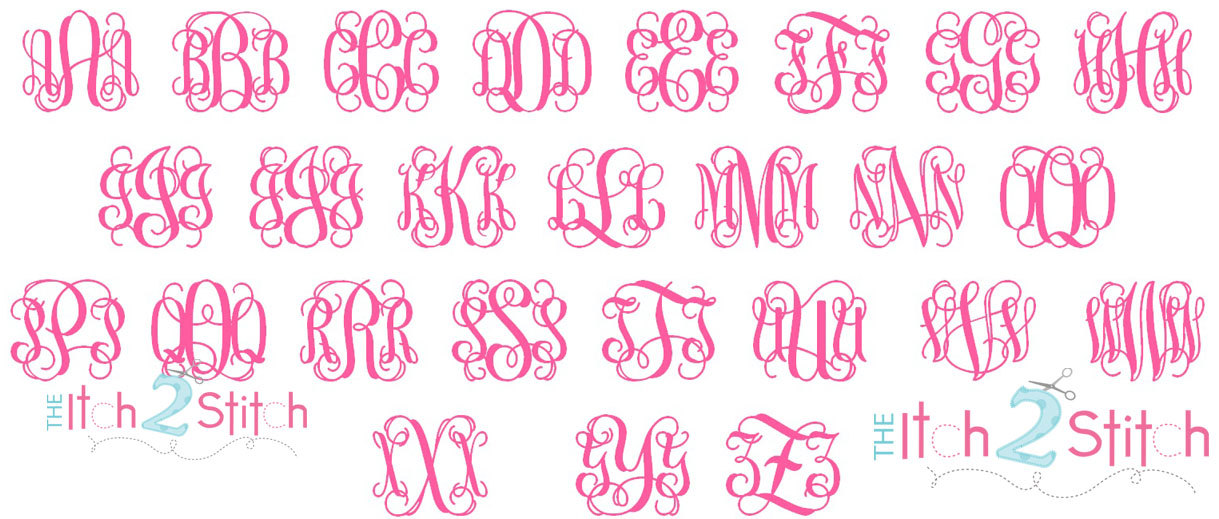 Interlocking Vine Monogram Font Download Interlocking Vine Monogram Font Download