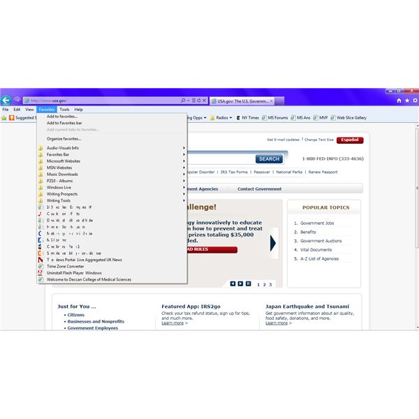 Internet Explorer Favorites Bar Missing Internet Explorer Favorites Bar Missing