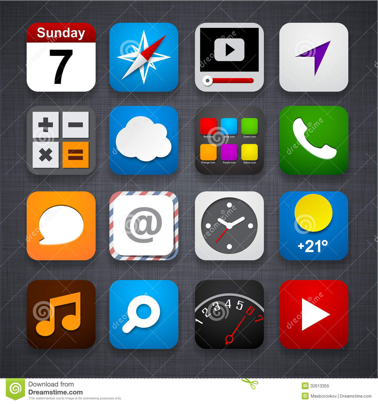 iPad App Icons Vector