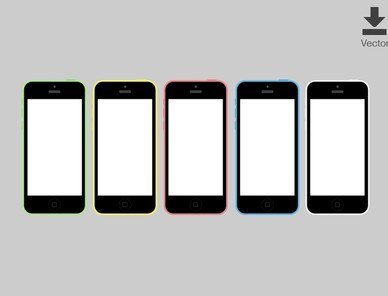 iPhone 5C Vector Template iPhone 5C Vector Template