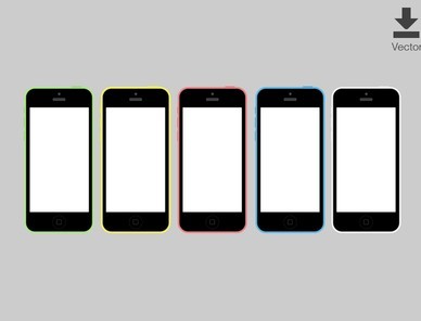 iPhone 5C Vector Template