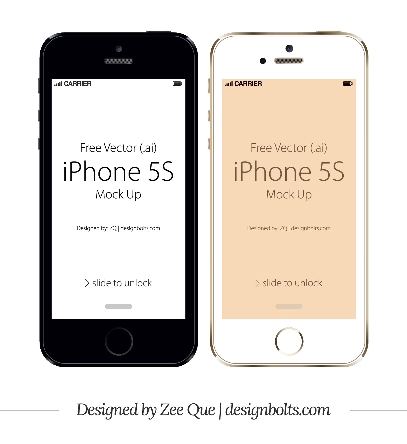 iPhone 5S Template Vector