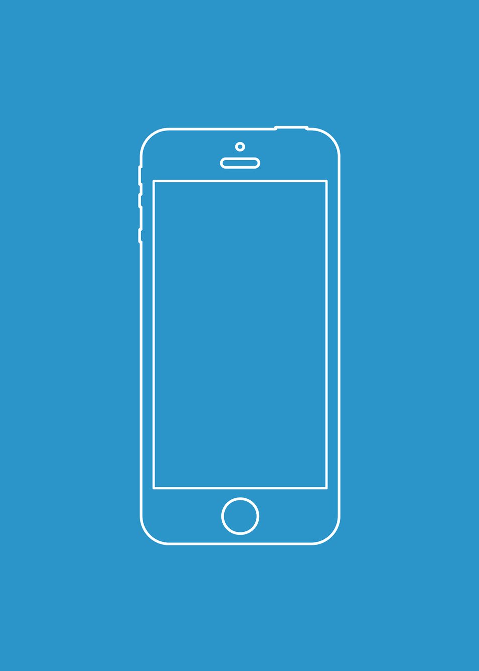 iPhone Wireframe Vector