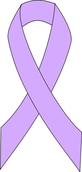 Lavender Cancer Ribbon Clip Art