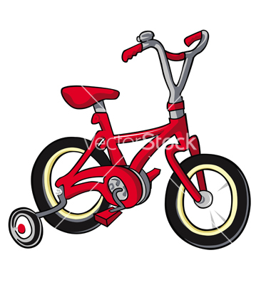 Learning to Ride a Bike Cartoon