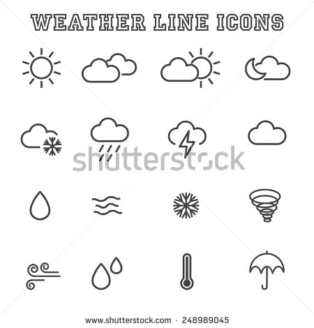 Line Vector Weather Icons
