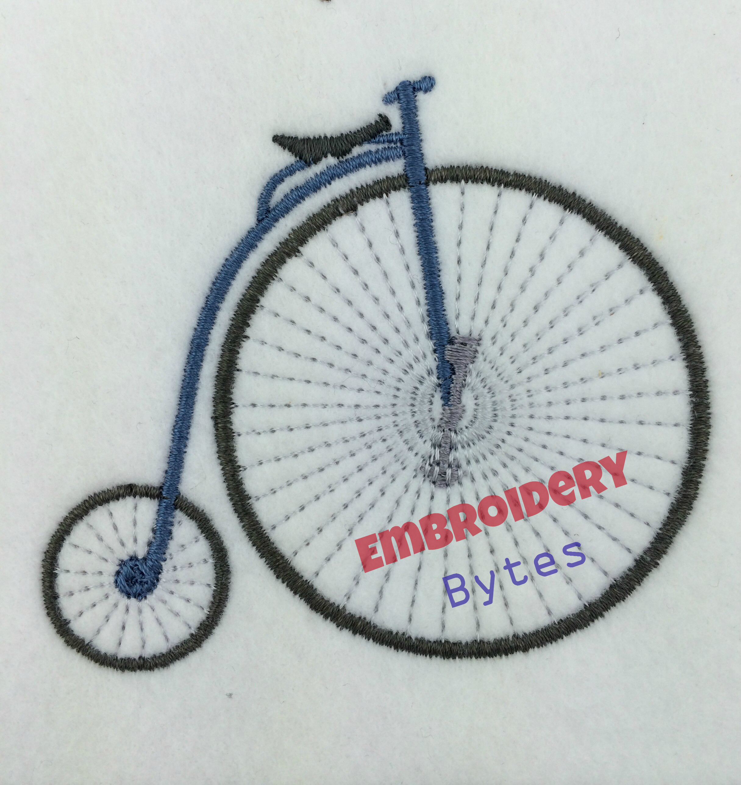 Machine Embroidery Design Bicycle