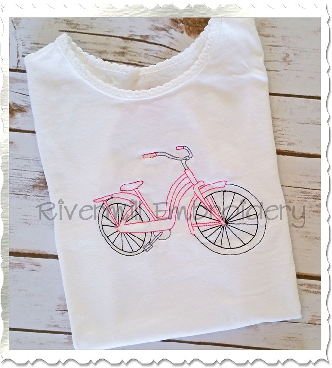 Machine Embroidery Design Bicycle