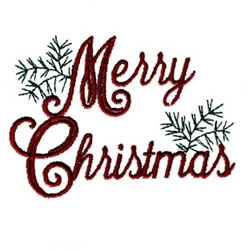 Merry Christmas Embroidery Design