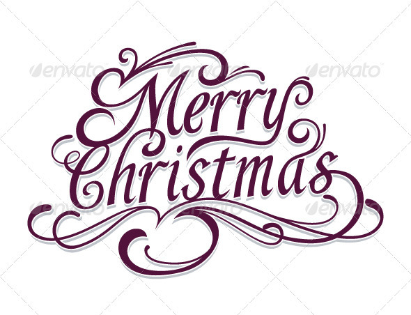 Merry Christmas Lettering