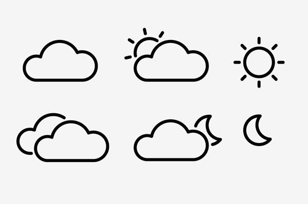 Moon and Clouds WeatherIcon