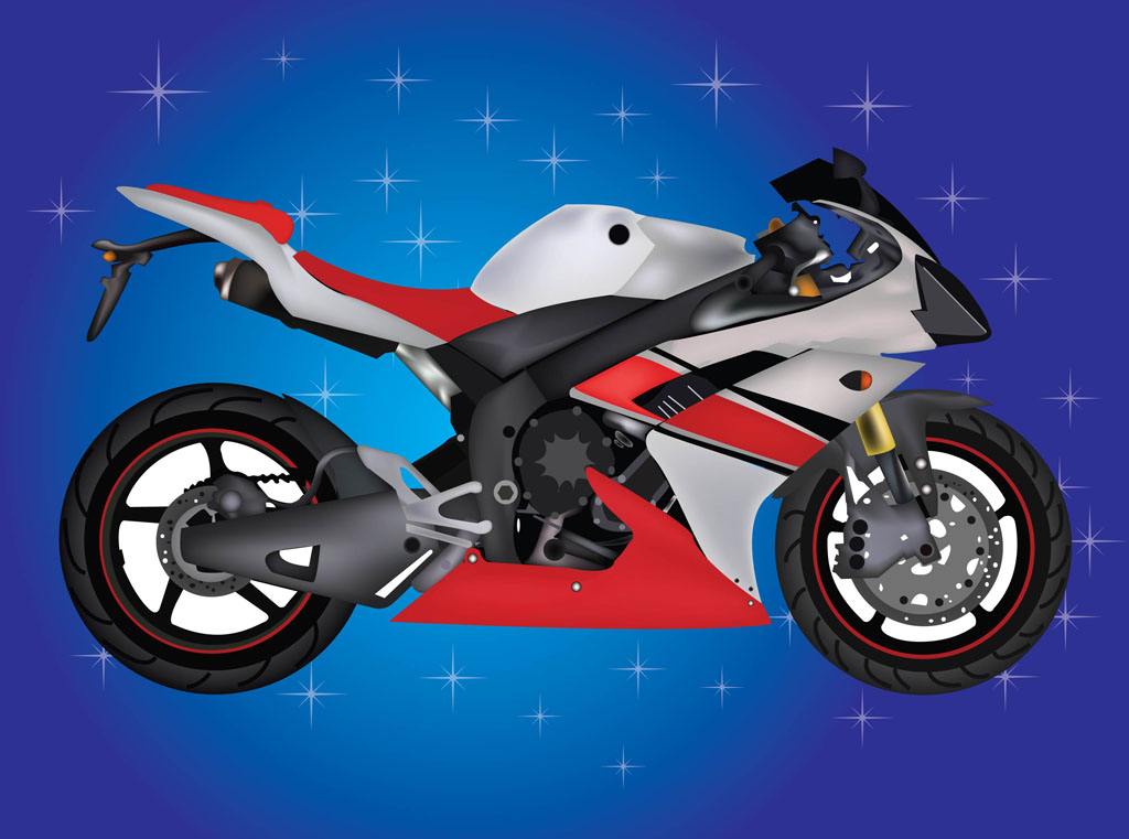 Motor Bike Vector Art Free