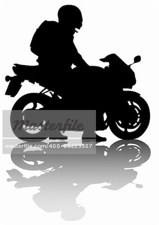 Motorcycle Racing Silhouette