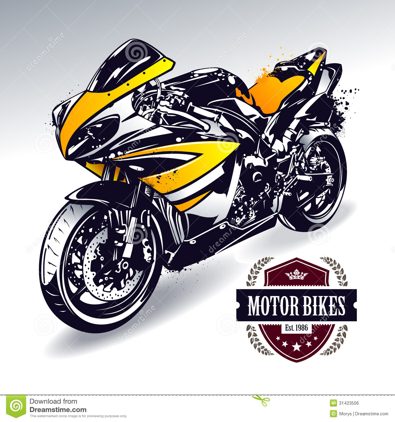 Motorcycle Sport Bike Vector