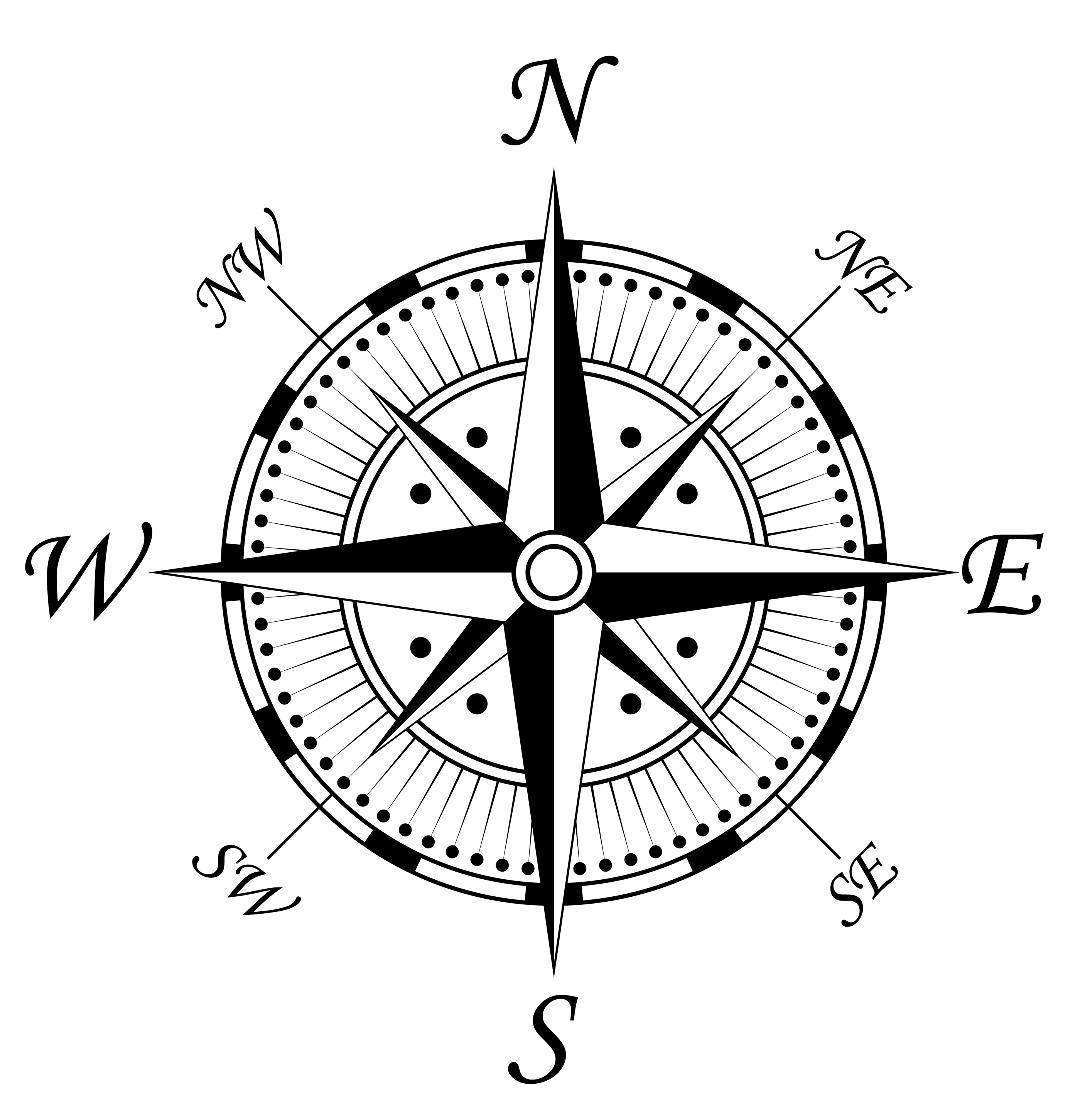 Nautical Compass Vector