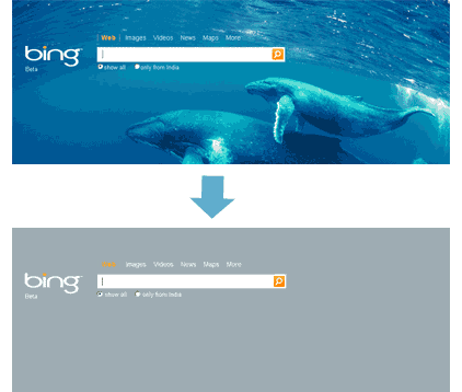 Open Bing without Picture
