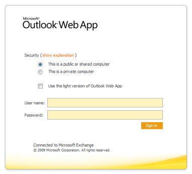 Outlook Web App 2010