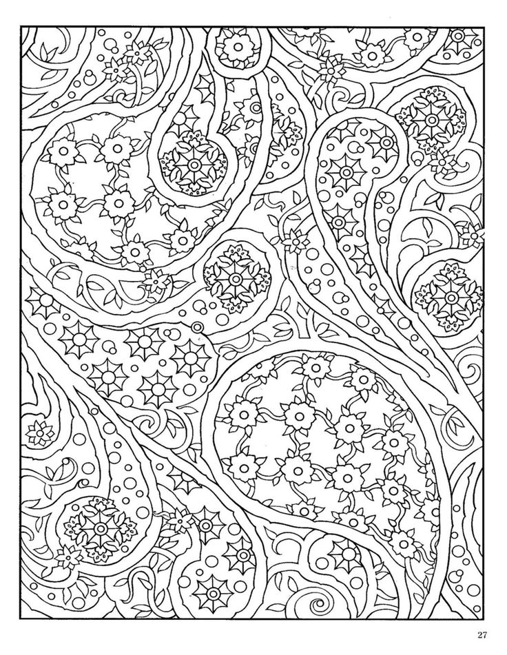 Paisley Designs Coloring Book Pages