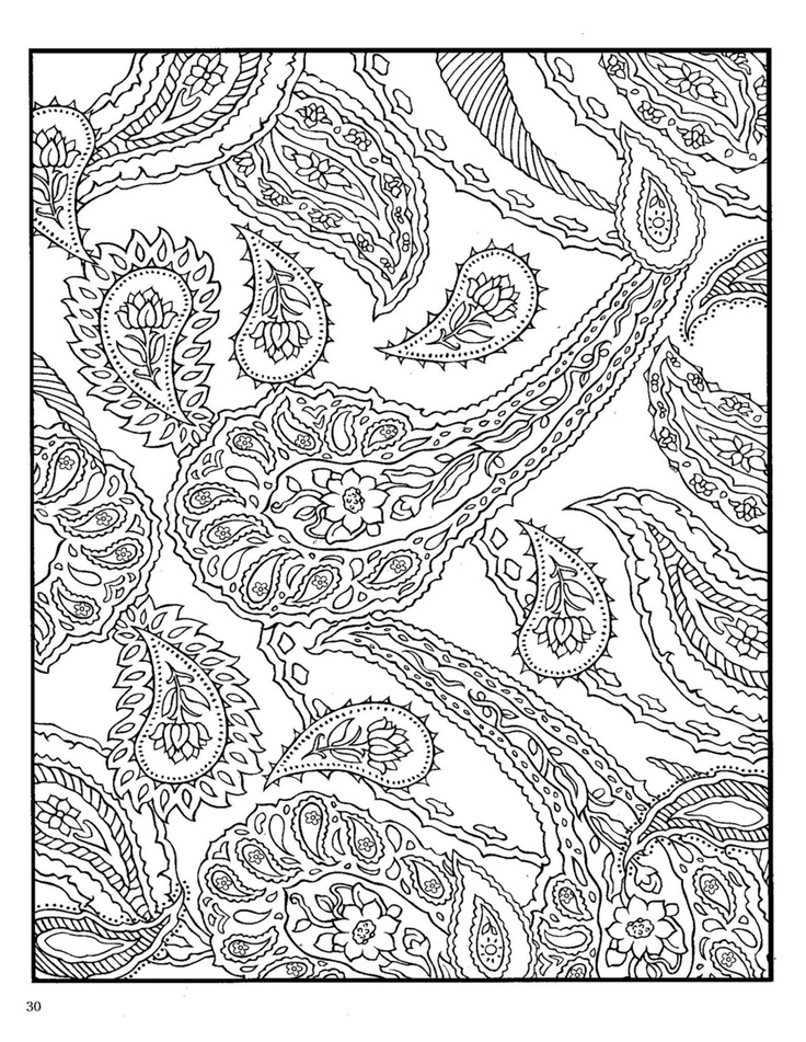 Paisley Designs Coloring Book Pages