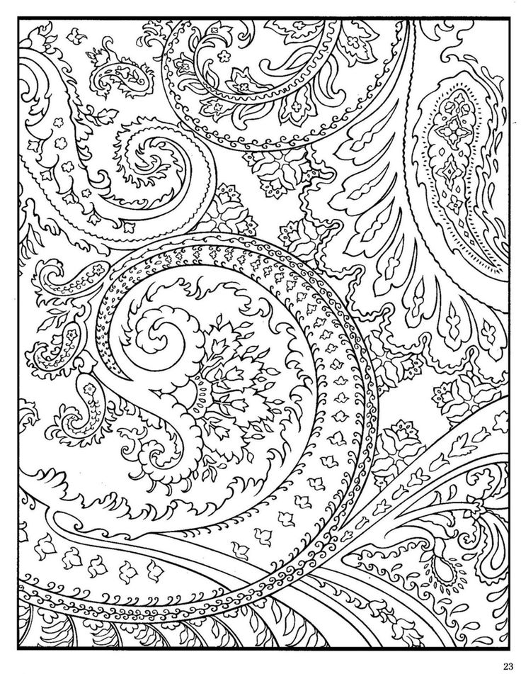 Paisley Designs Coloring Pages