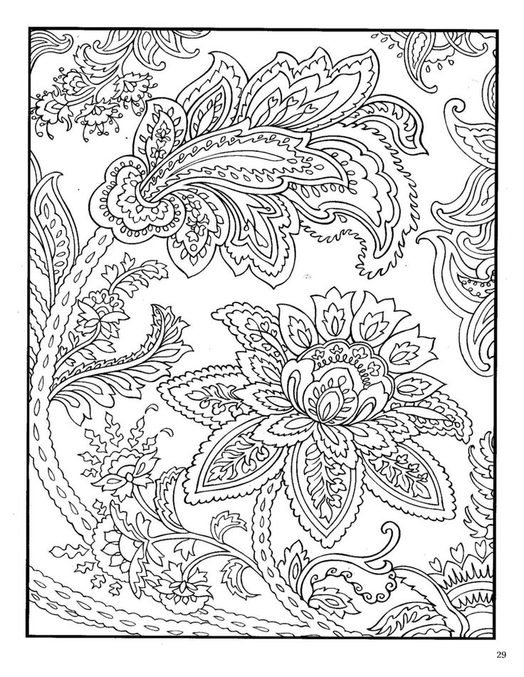 Paisley Designs Coloring Pages