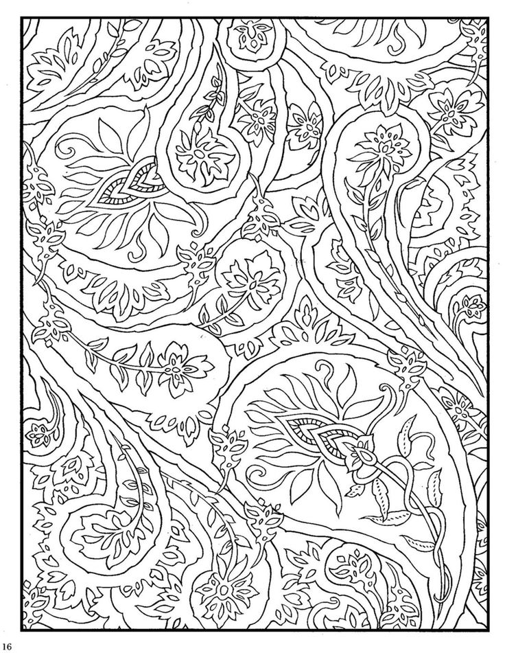 Paisley Designs Coloring Pages