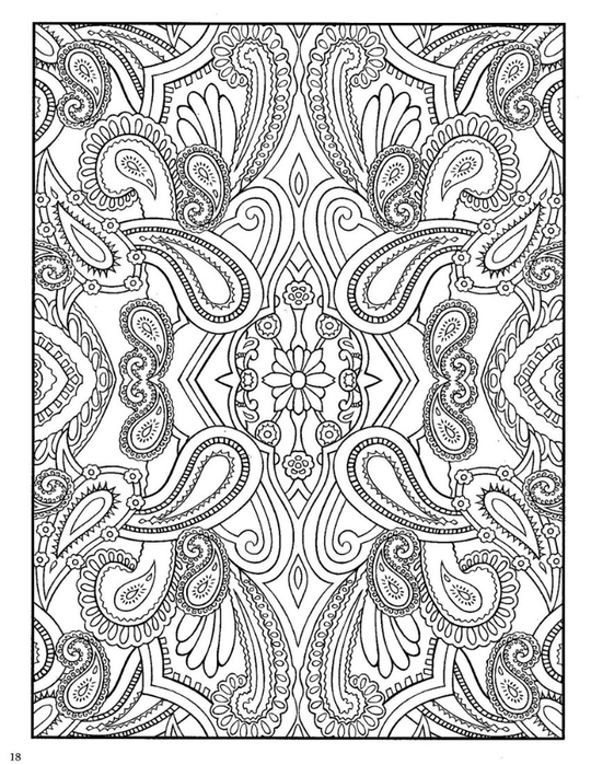 Paisley Designs Coloring Pages