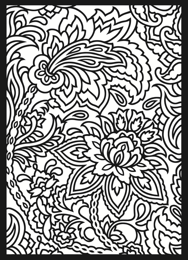 Paisley Designs Coloring Pages