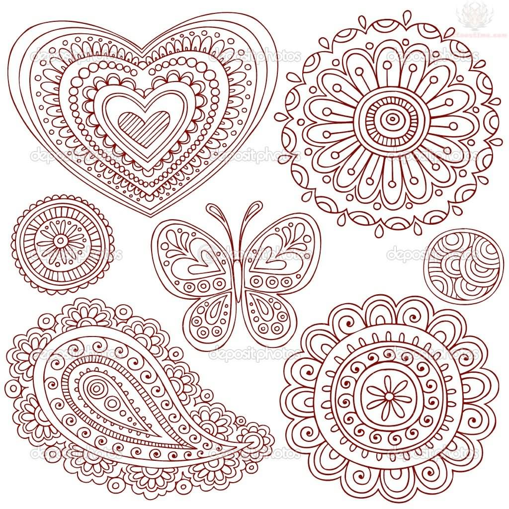 Paisley Henna Tattoo Designs