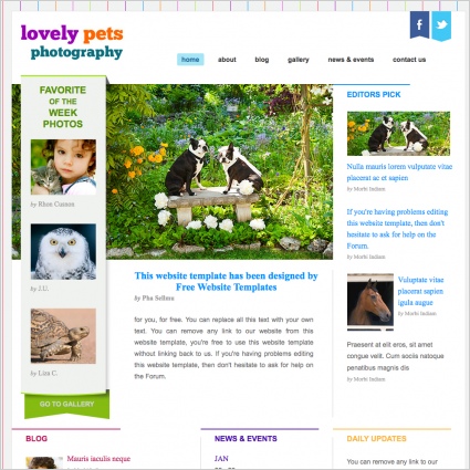 Pet Website Templates Free Download