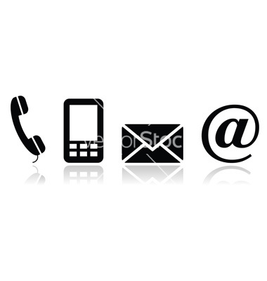 Phone email Vector Icon Free