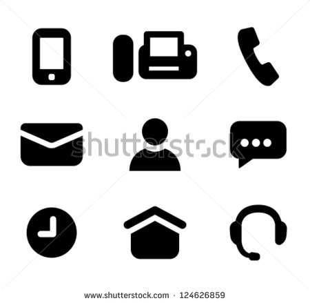 Phone Fax Email Icons