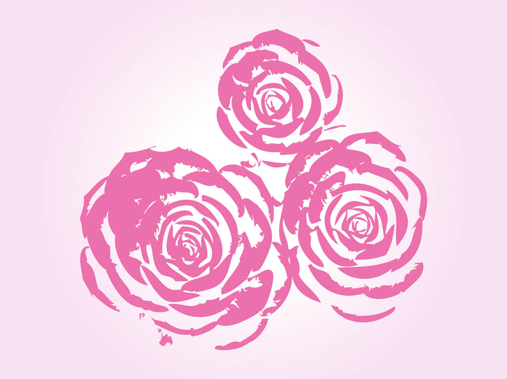 Pink Rose Vector Free