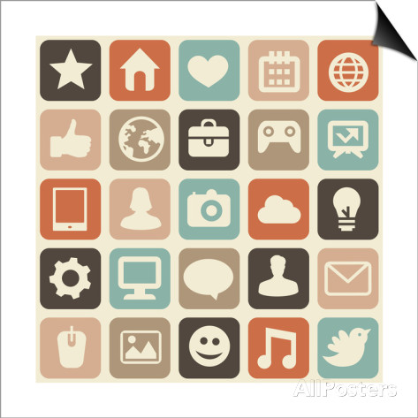 Print Social Media Icons