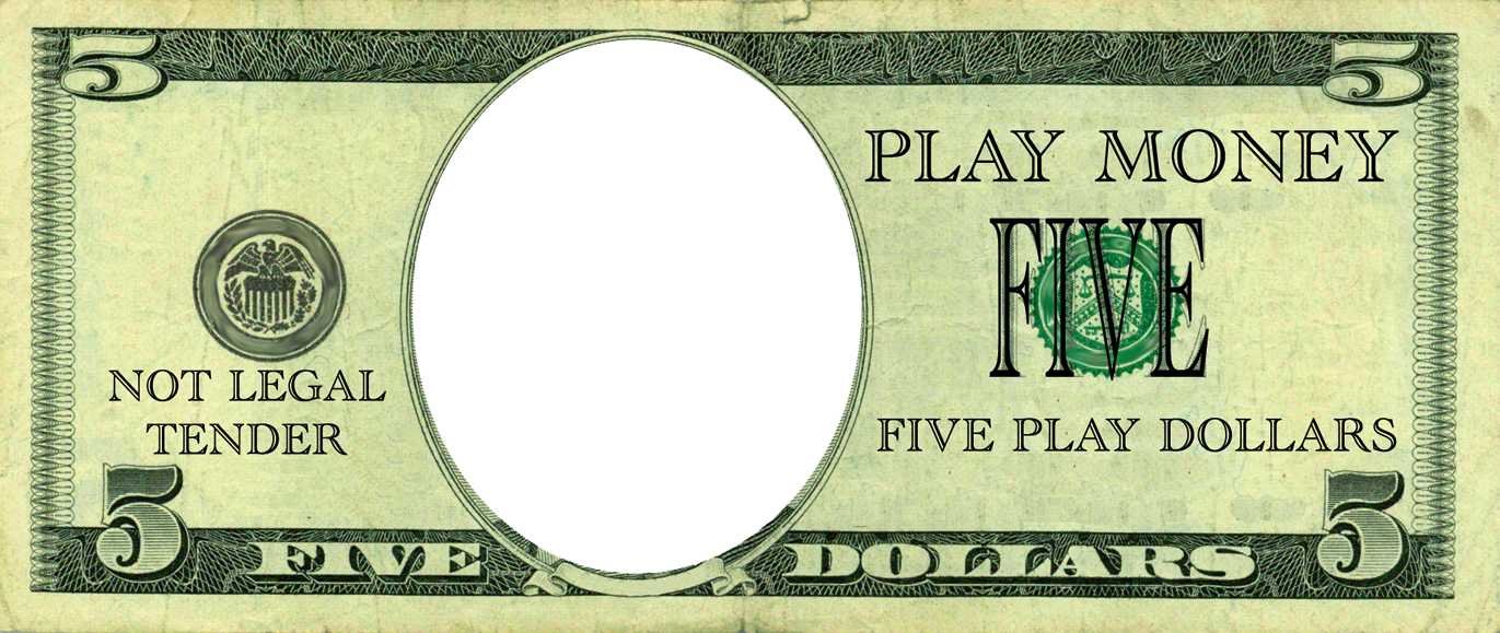 Printable Play Money Template Dollar Bill