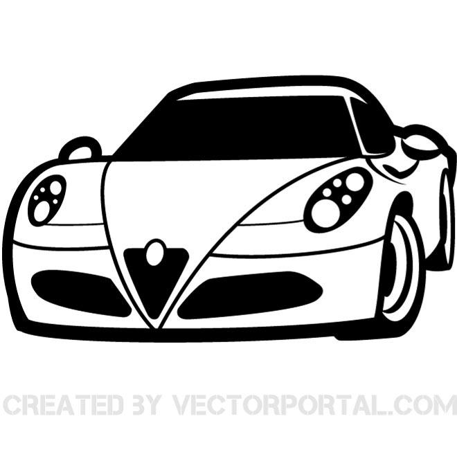 Race Car Vector Clip Art