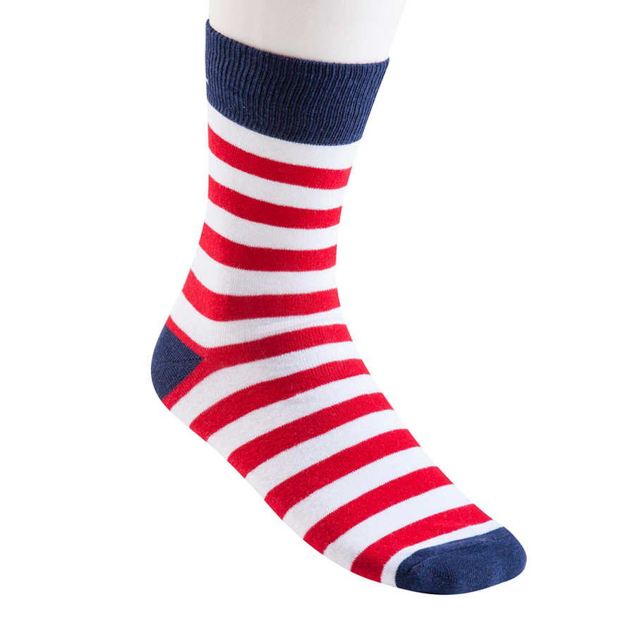 Red and White Striped Socks