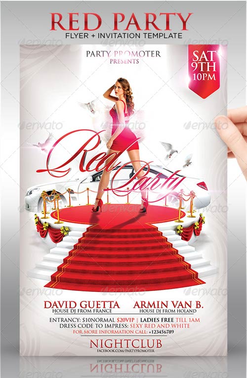 Red Carpet Flyer Template