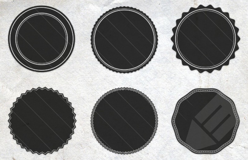 Retro Badge Shapes Vector