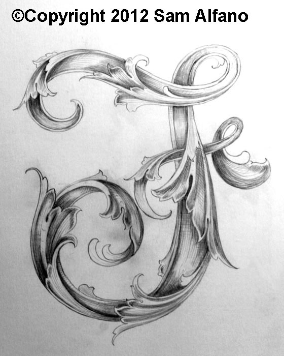 Sam Alfano Leaf Script F Sam Alfano Leaf Script F